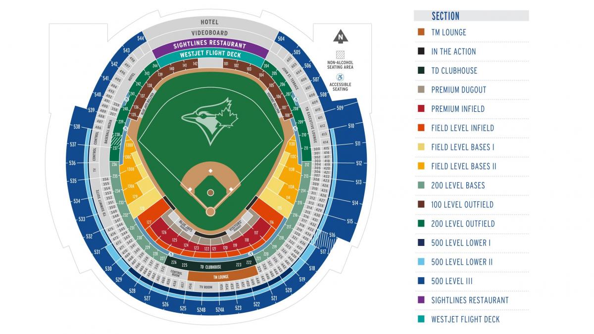 ロジャースセンター席図 ロジャース席図 カナダ