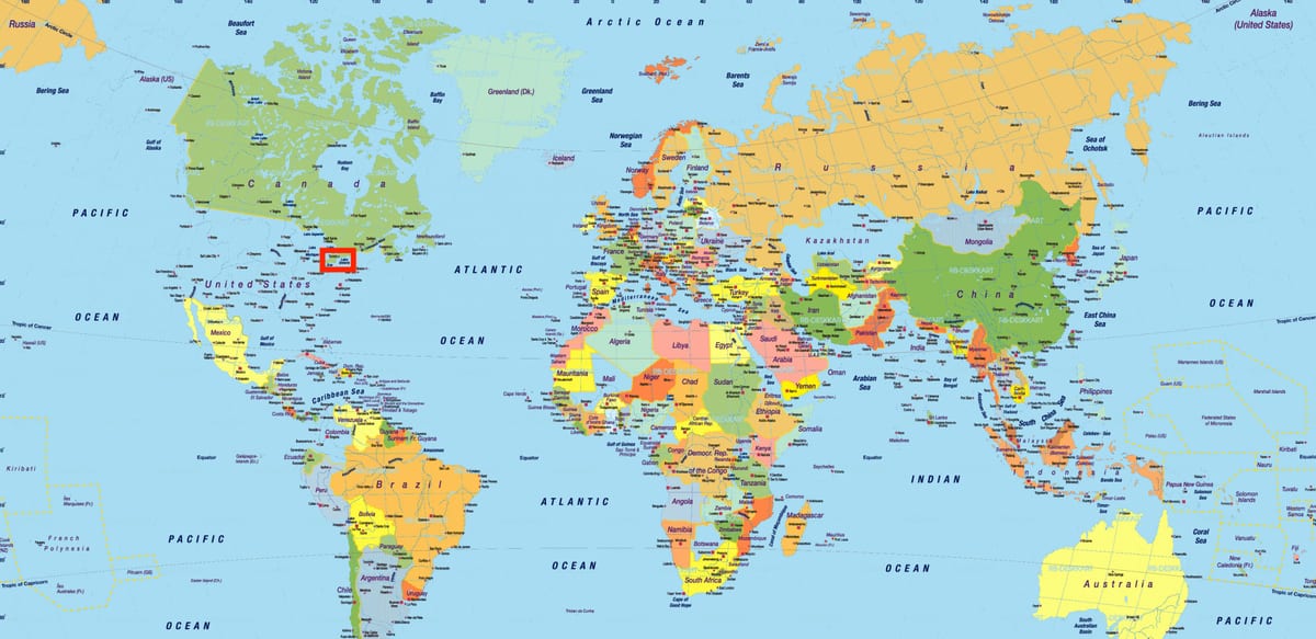 トロントの世界地図