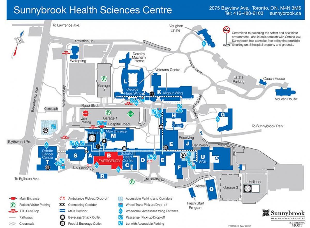 地図Sunnybrook病院のトロント