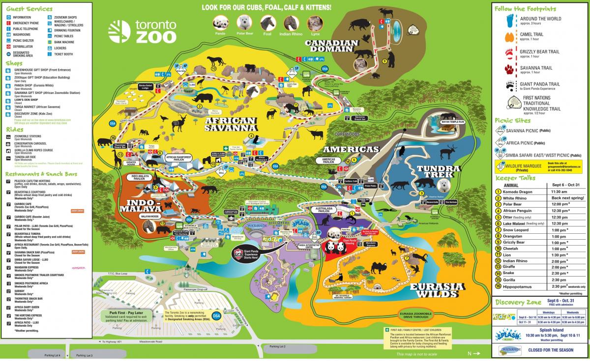 地図のトロント動物園