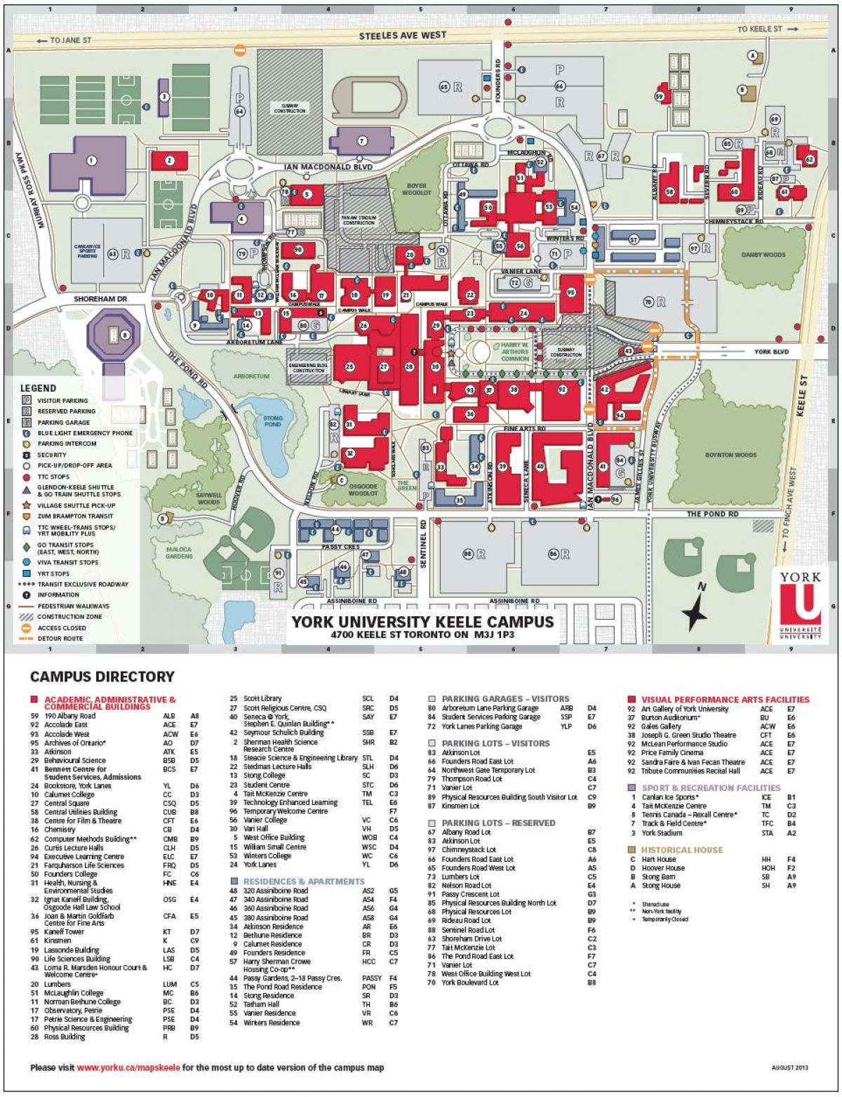 大学ヨークの地図