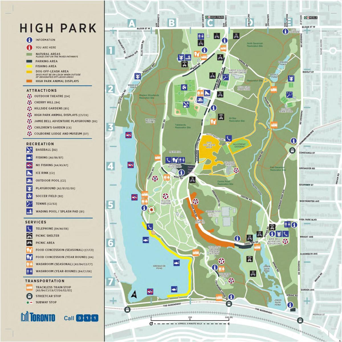 高い公園の地図