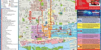 地図のトロントのホテルツアー