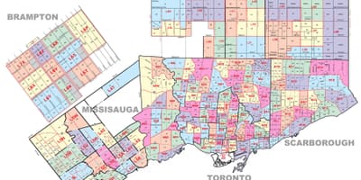 郵便コードのトロントの地図