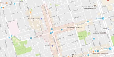 トロント中華街の地図