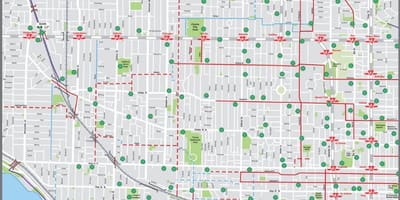 トロントバイクシェアの地図