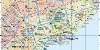 トロント公共交通機関の地図
